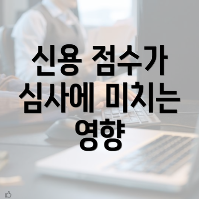 신용 점수가 심사에 미치는 영향