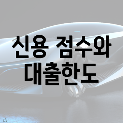 신용 점수와 대출한도