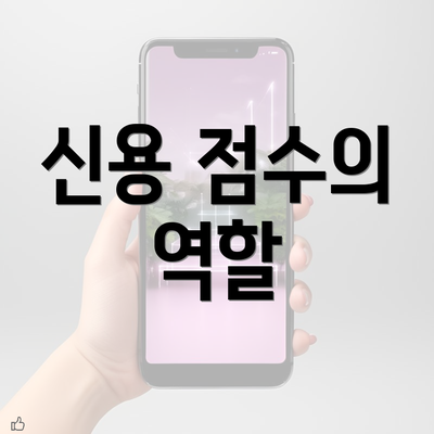 신용 점수의 역할