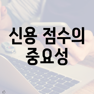 신용 점수의 중요성