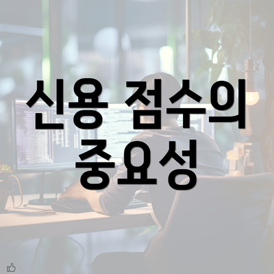 신용 점수의 중요성