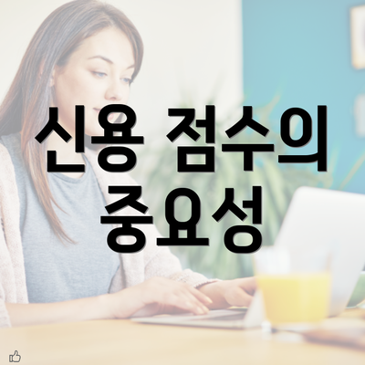 신용 점수의 중요성