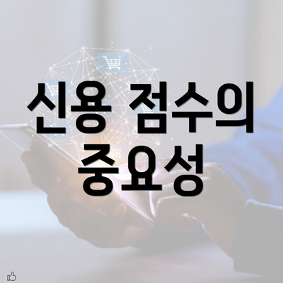 신용 점수의 중요성