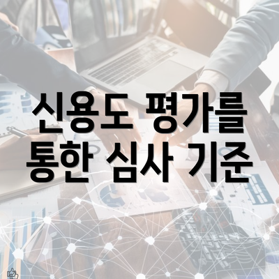 신용도 평가를 통한 심사 기준