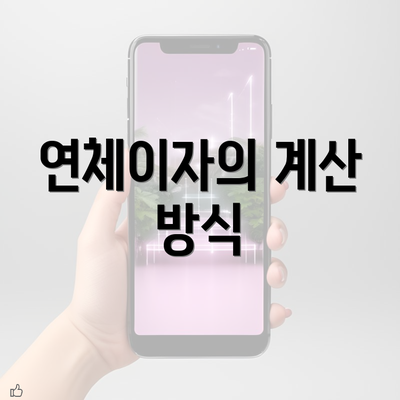 연체이자의 계산 방식