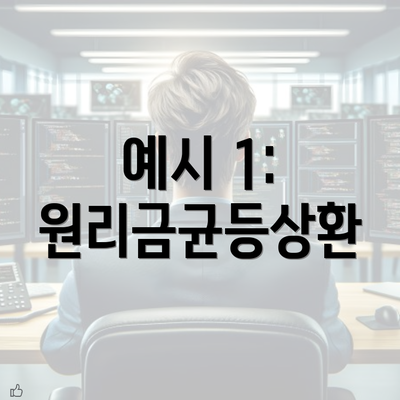 예시 1: 원리금균등상환