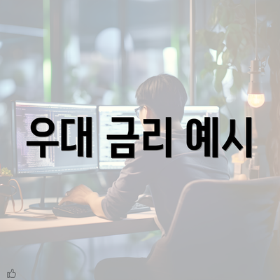 우대 금리 예시