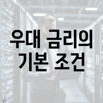 우대 금리의 기본 조건