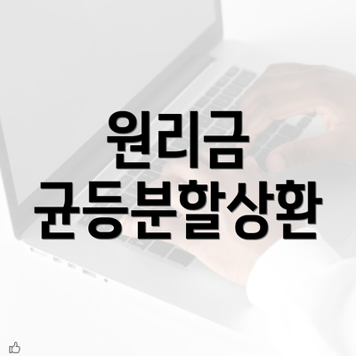 원리금 균등분할상환