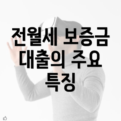 전월세 보증금 대출의 주요 특징