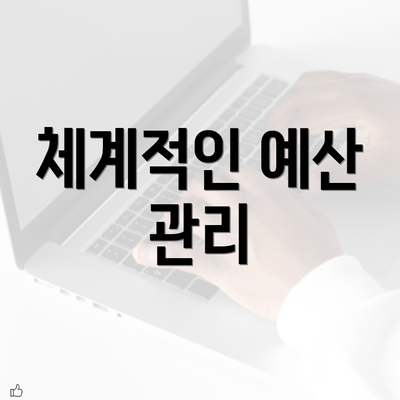 체계적인 예산 관리