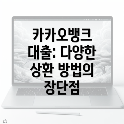 카카오뱅크 대출: 다양한 상환 방법의 장단점