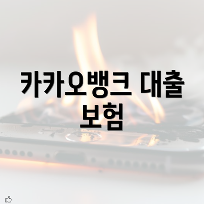 카카오뱅크 대출 보험