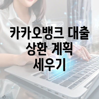 카카오뱅크 대출 상환 계획 세우기