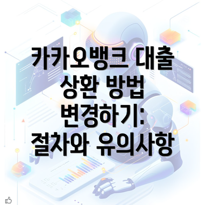 카카오뱅크 대출 상환 방법 변경하기: 절차와 유의사항