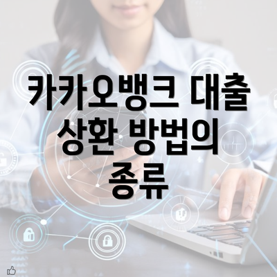 카카오뱅크 대출 상환 방법의 종류