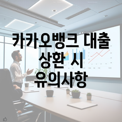 카카오뱅크 대출 상환 시 유의사항