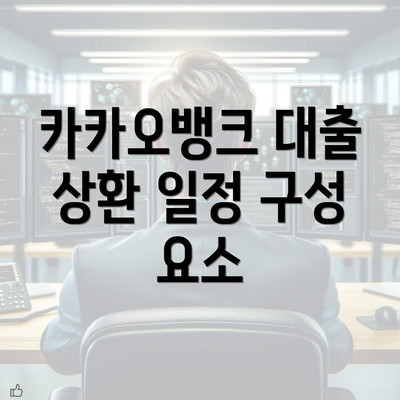 카카오뱅크 대출 상환 일정 구성 요소