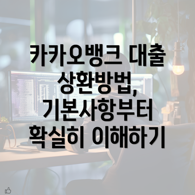 카카오뱅크 대출 상환방법, 기본사항부터 확실히 이해하기