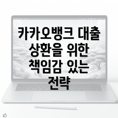 카카오뱅크 대출 상환을 위한 책임감 있는 전략