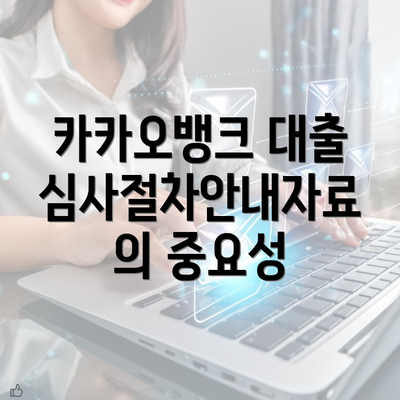 카카오뱅크 대출 심사절차안내자료의 중요성