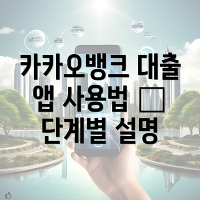 카카오뱅크 대출 앱 사용법 – 단계별 설명