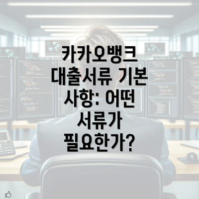 카카오뱅크 대출서류 기본 사항: 어떤 서류가 필요한가?