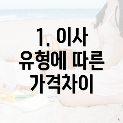 1. 이사 유형에 따른 가격차이