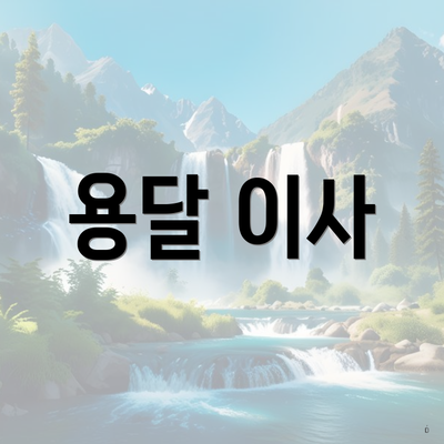 용달 이사