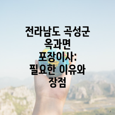 전라남도 곡성군 옥과면 포장이사: 필요한 이유와 장점