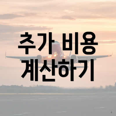 추가 비용 계산하기