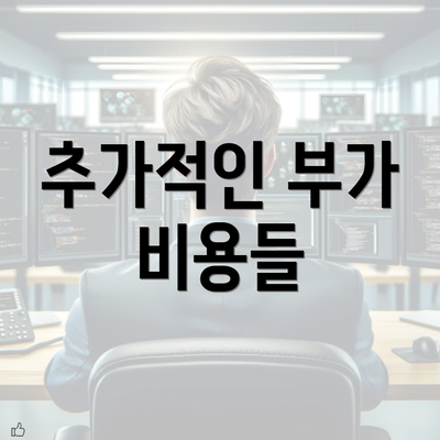 추가적인 부가 비용들