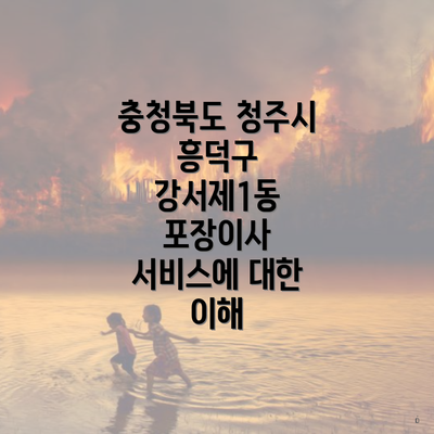 충청북도 청주시 흥덕구 강서제1동 포장이사 서비스에 대한 이해