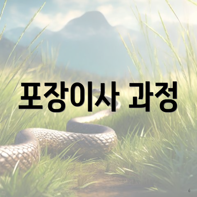 포장이사 과정