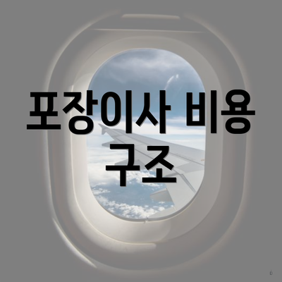 포장이사 비용 구조