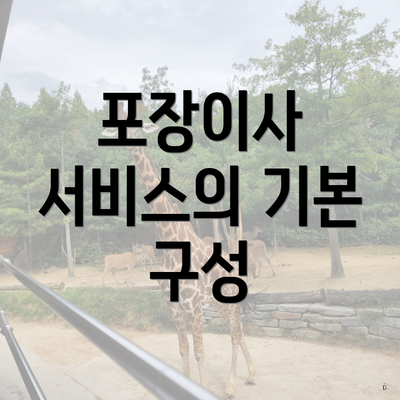 포장이사 서비스의 기본 구성