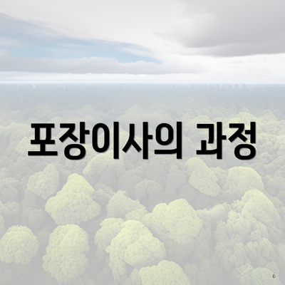 포장이사의 과정