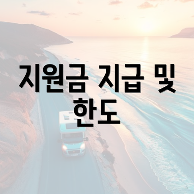 지원금 지급 및 한도