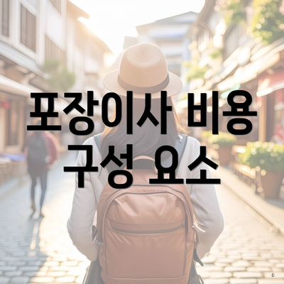 포장이사 비용 구성 요소