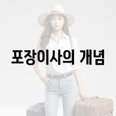 포장이사의 개념