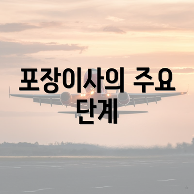 포장이사의 주요 단계