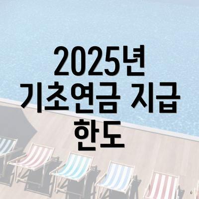 2025년 기초연금 지급 한도