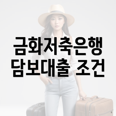 금화저축은행 담보대출 조건