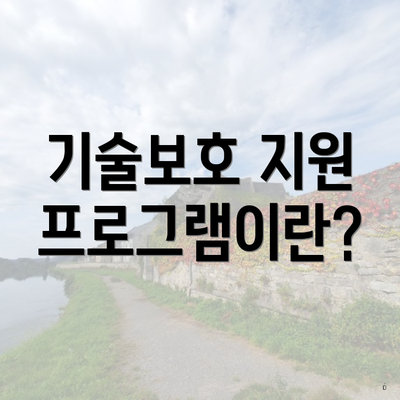 기술보호 지원 프로그램이란?