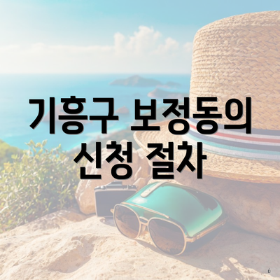 기흥구 보정동의 신청 절차