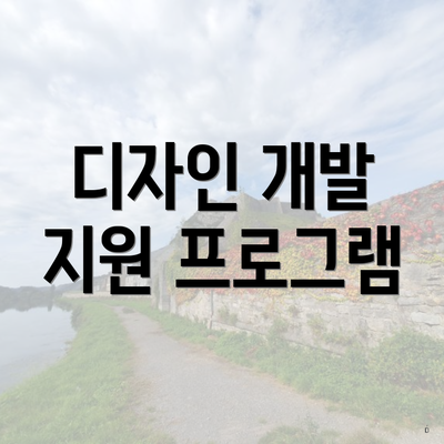 디자인 개발 지원 프로그램