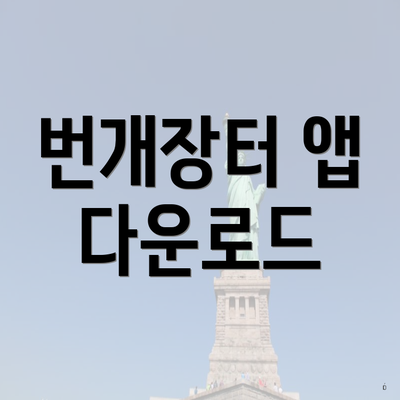 번개장터 앱 다운로드