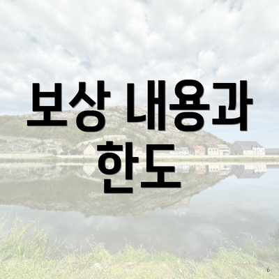 보상 내용과 한도