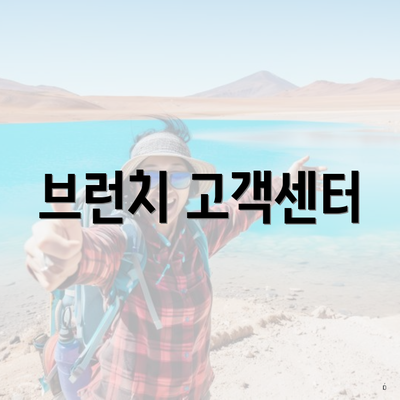 브런치 고객센터