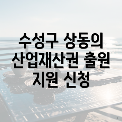 수성구 상동의 산업재산권 출원 지원 신청